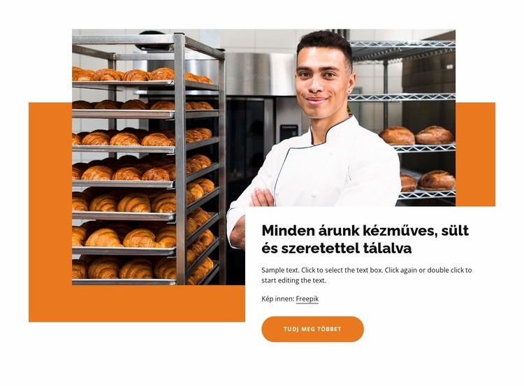 A hagyományos pékség HTML Sablon