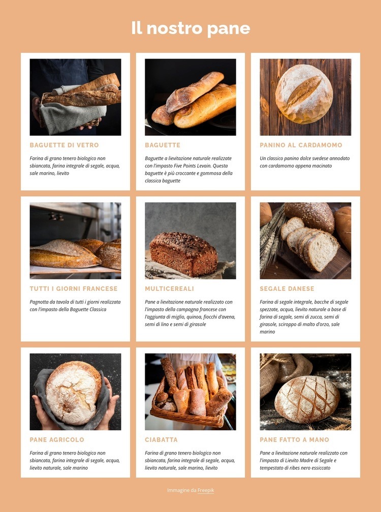 L'onesta panetteria del pane fresco Progettazione di siti web