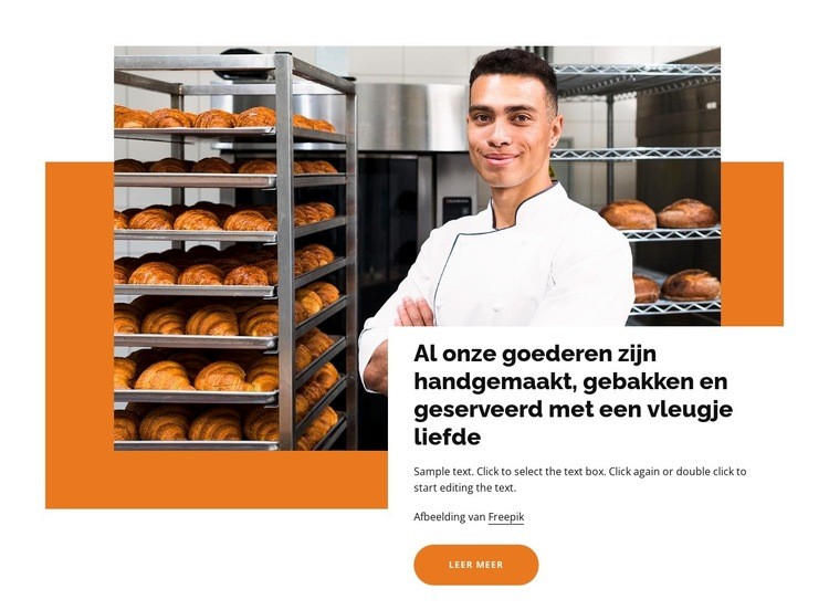 De traditionele bakkerij Website ontwerp