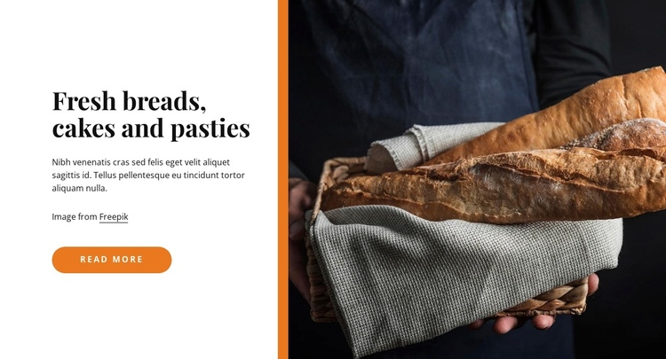 Organic breads One Page Template