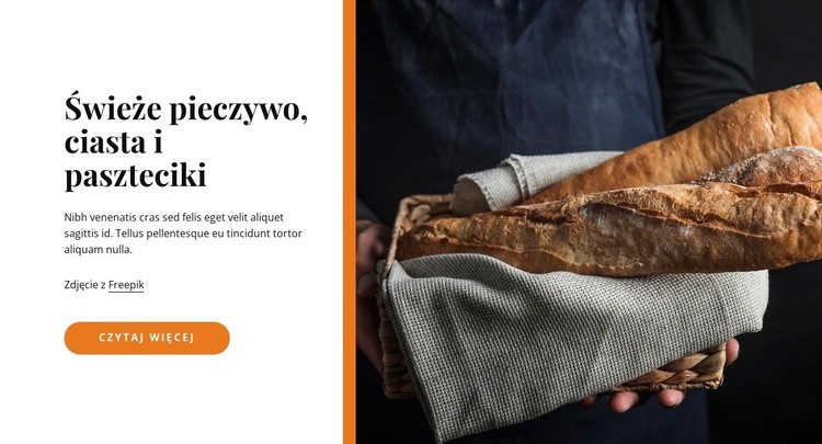Chleby ekologiczne Makieta strony internetowej