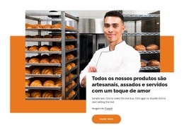 Design De Site Pronto Para Uso Para A Padaria Tradicional