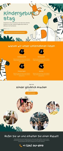 Organisation Von Feiertagen - Responsive HTML-Vorlage