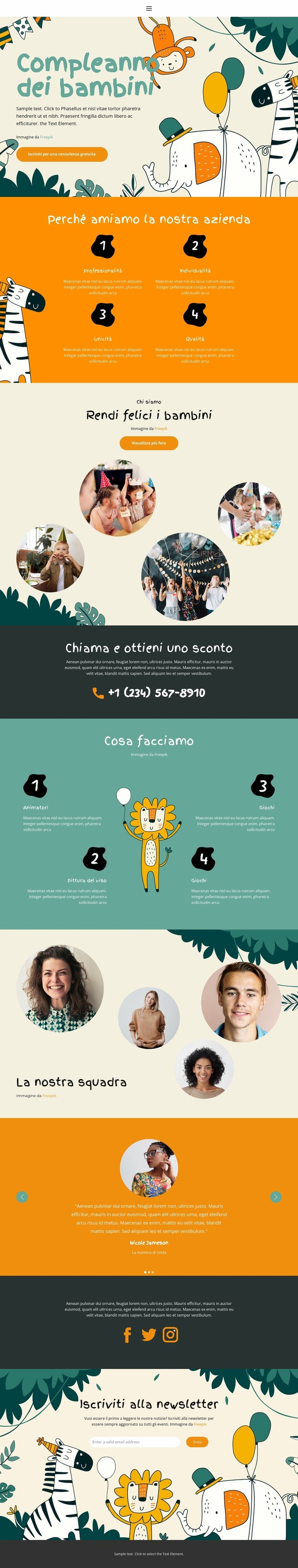 Organizzazione delle vacanze Mockup del sito web