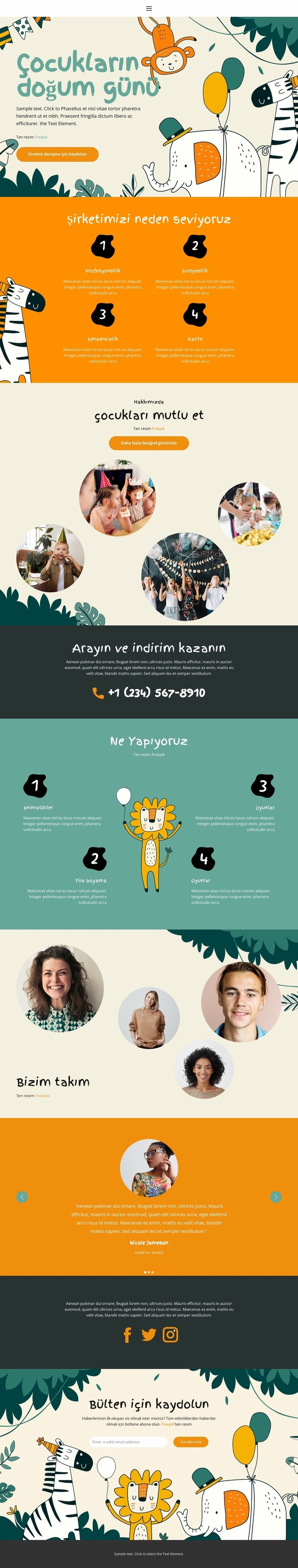 tatil organizasyonu Web Sitesi Mockup'ı