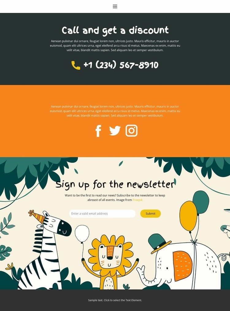 Call for consultation Wix Template Alternative
