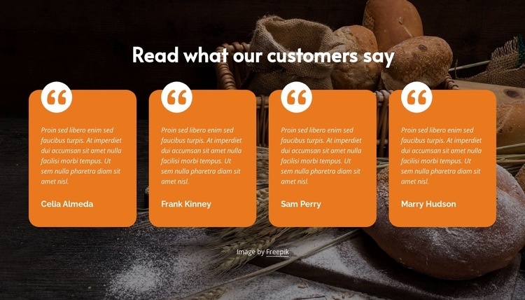 What our customers say about us Homepage Design