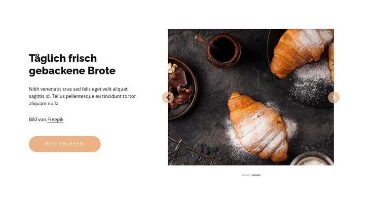 Frische Brote Website-Modell