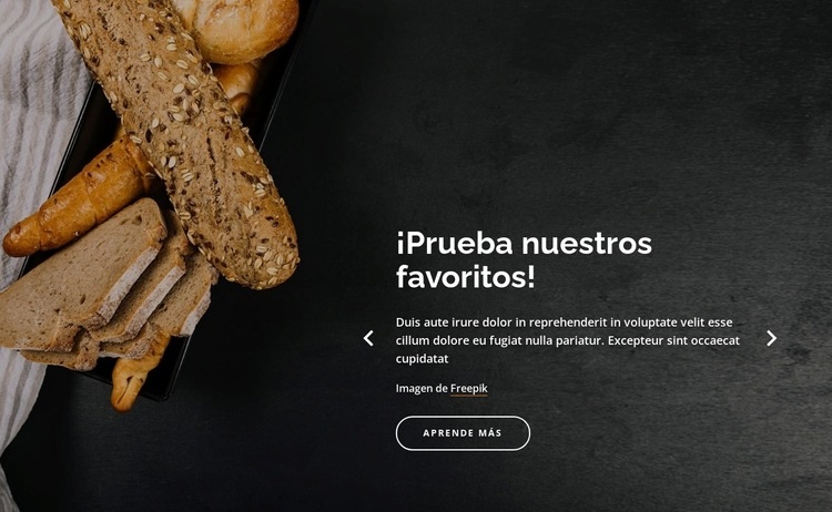 Panes ecológicos sin gluten Creador de sitios web HTML