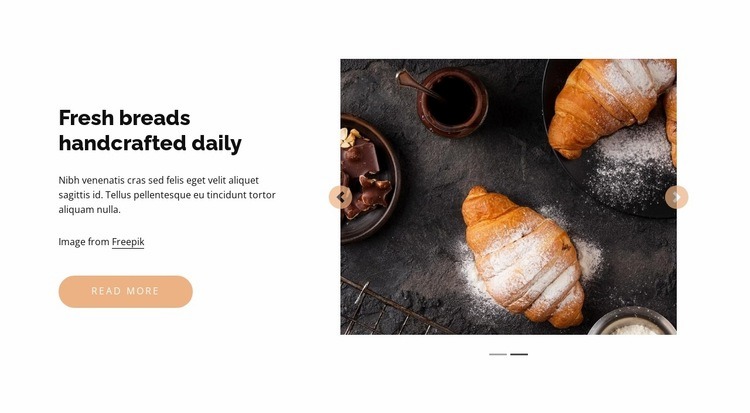 Fresh breads Homepage Design