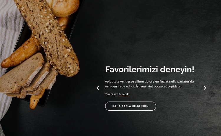 Glutensiz organik ekmekler HTML Şablonu