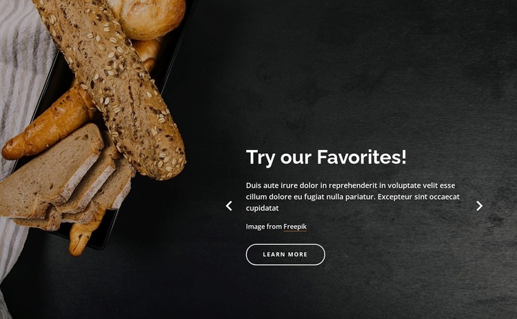 Gluten-free organic breads WordPress Website Builder