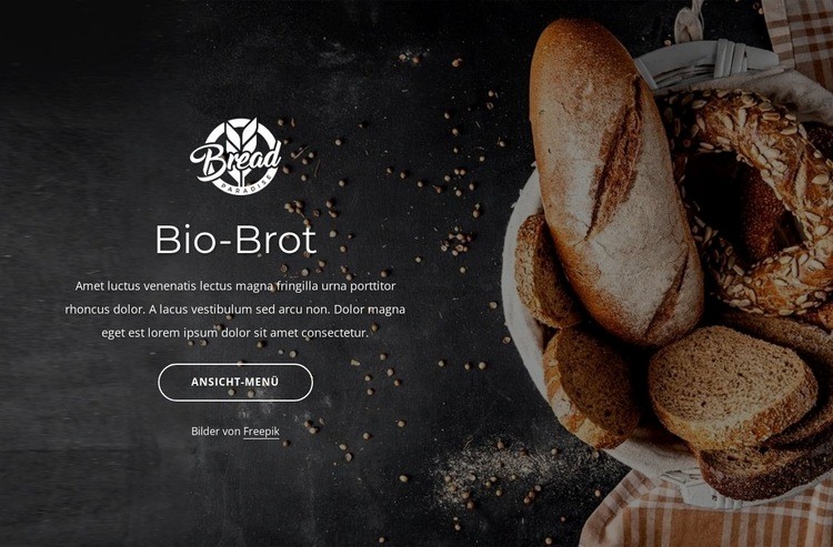 Familienbetriebene Bäckerei HTML Website Builder