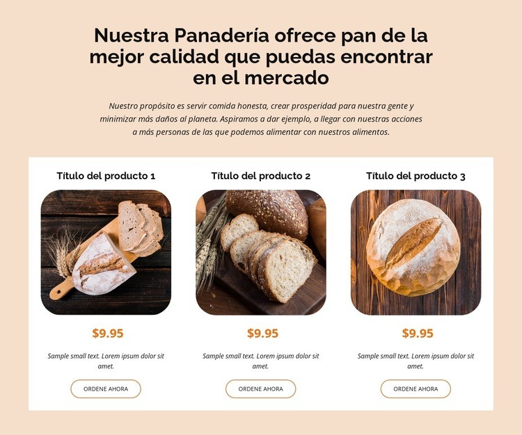 Explora nuestros productos Plantillas de creación de sitios web