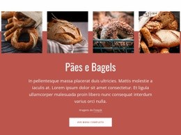 Pães E Bagels Modelo Responsivo HTML5