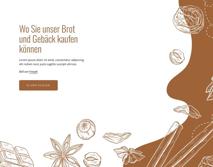 Unser Brot wird täglich frisch gebacken Website Builder-Vorlagen