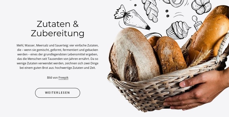 Der Brotbackprozess Website design