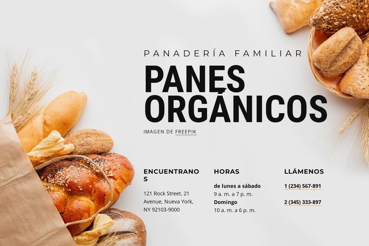 panadería familiar Diseño de páginas web