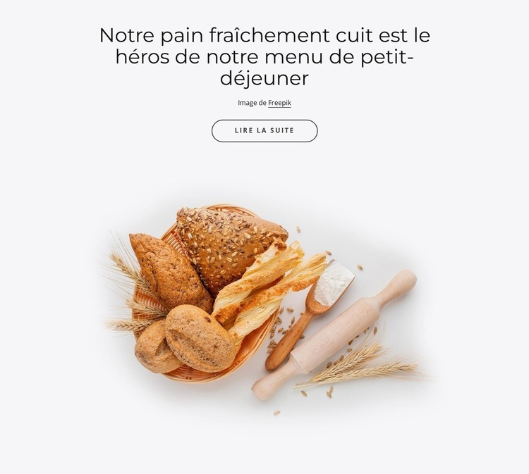 Notre pain frais Créateur de site Web HTML