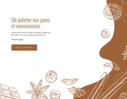 Conception De Site Web Pour Notre Pain Est Cuit Frais Du Jour