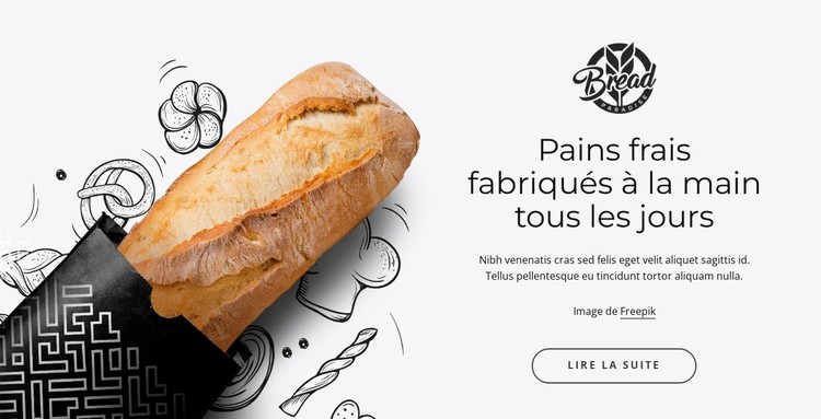 Pain frais chaud Modèle CSS