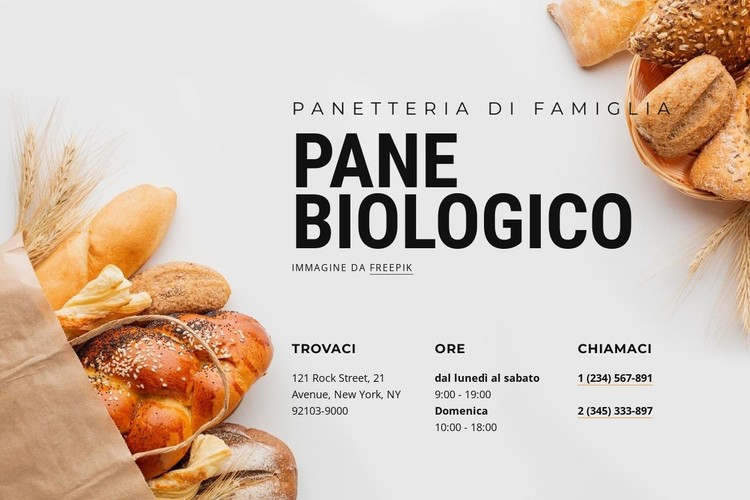 Panetteria di famiglia Modello CSS