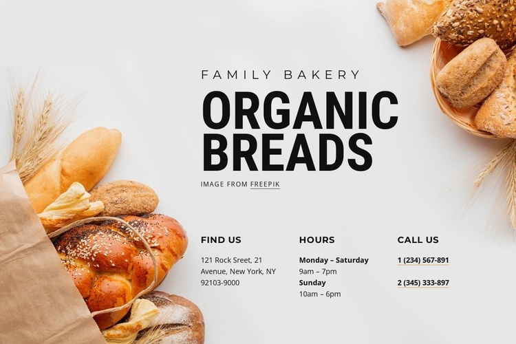 Family bakery Joomla Template