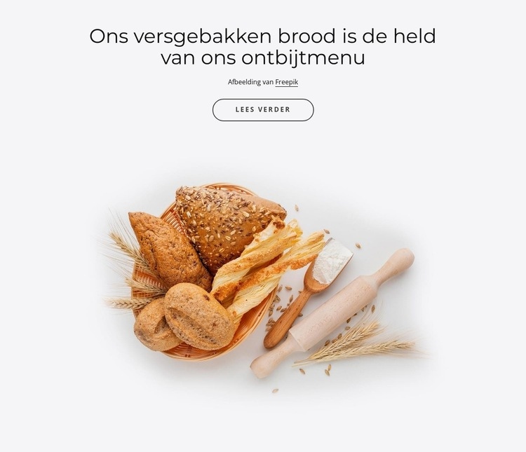 Ons vers brood Website mockup