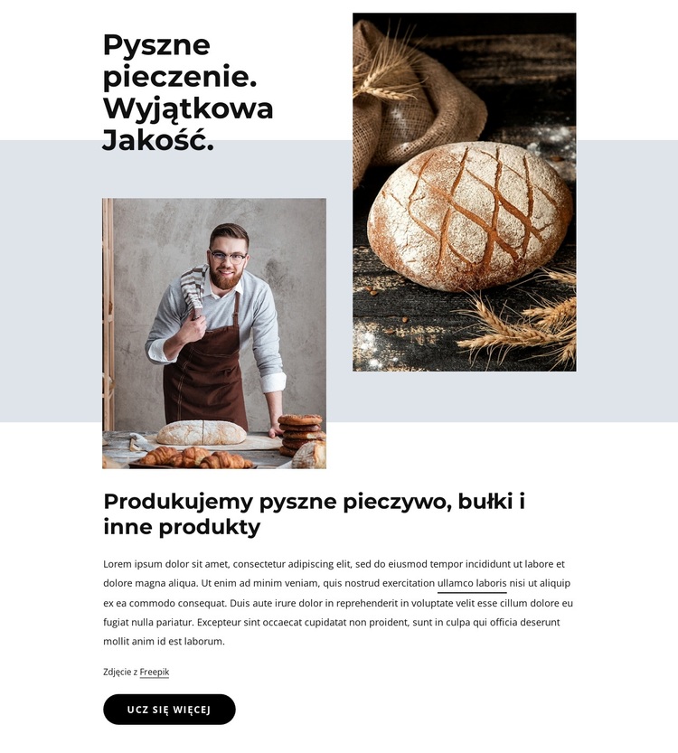 Pieczywo, ciastka, ciasta Motyw WordPress