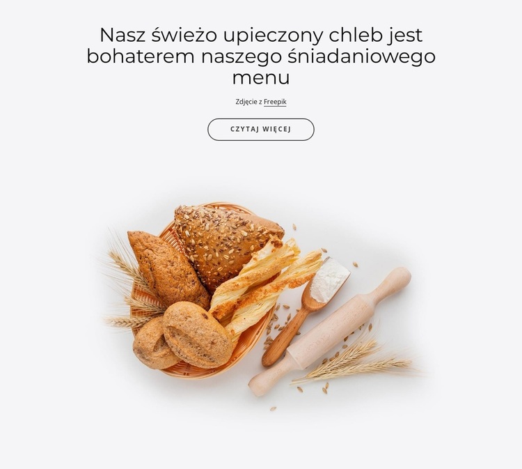 Nasz świeży chleb Motyw WordPress