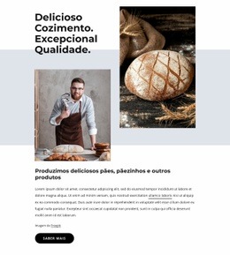 Pães, Biscoitos, Bolos - Modelo HTML5