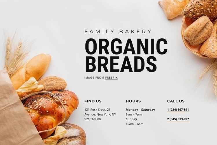 Family bakery Web Page Design