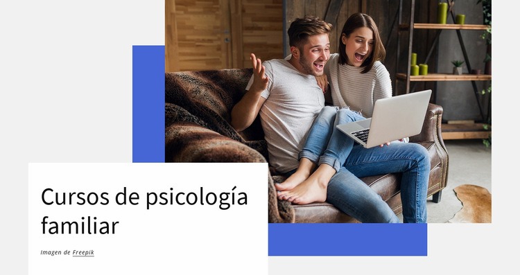 Cursos de psicología familiar Maqueta de sitio web