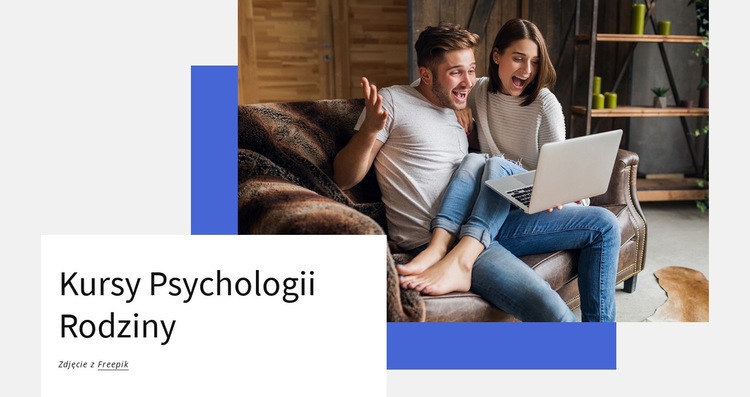 Kursy psychologii rodzinnej Makieta strony internetowej
