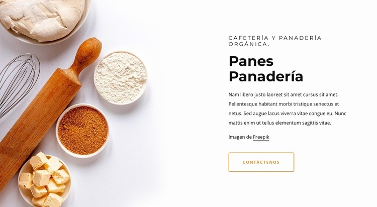 Pan artesanal Plantilla de sitio web