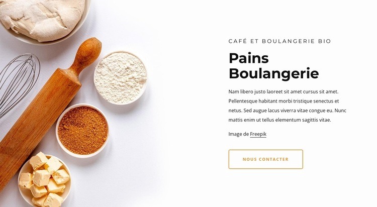 Pain artisanal Conception de site Web