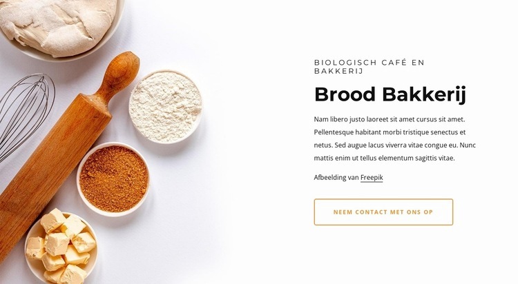 Handgemaakt brood Website mockup