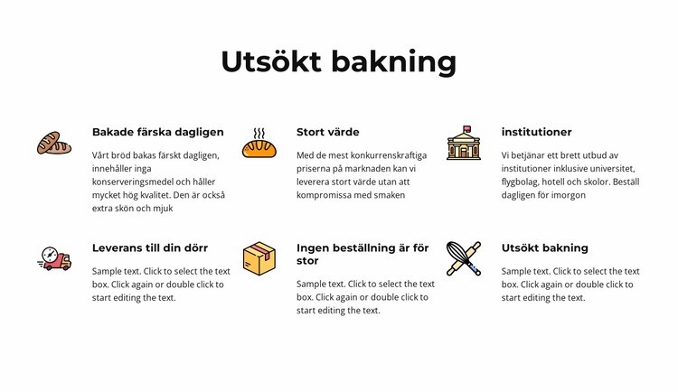 Handgjorda bröd och bakade produkter Hemsidedesign