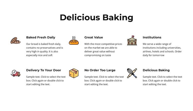 Handmade breads and baked products Webflow Template Alternative