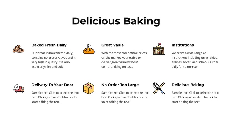 Handmade breads and baked products Website Builder Software