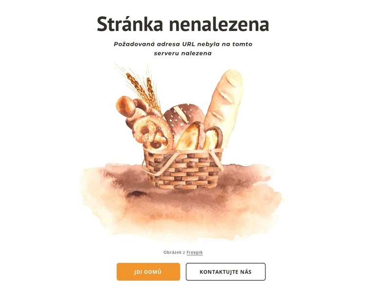 Pekárna 404 strana Téma WordPress