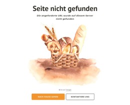 Bäckerei 404 Seite Einzelseiten-Website