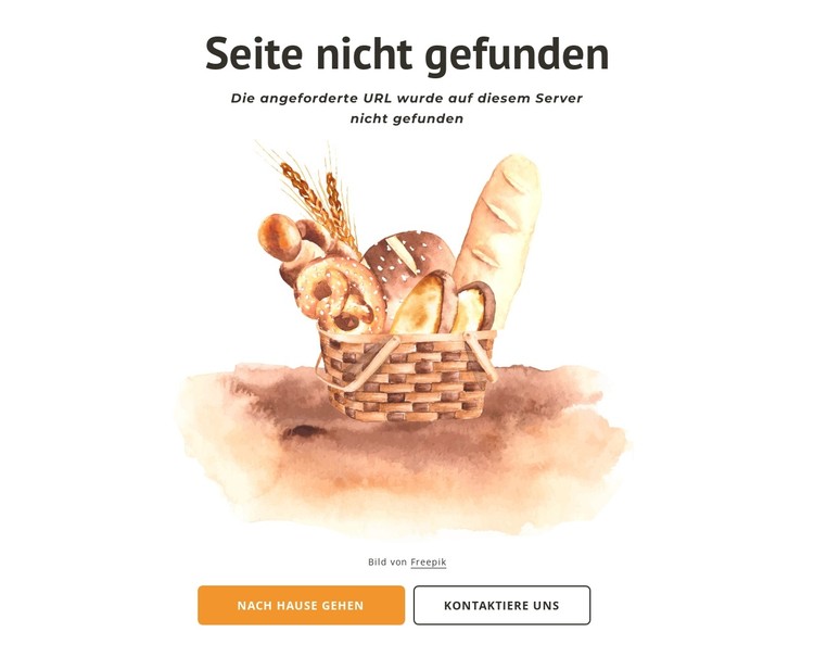 Bäckerei 404 Seite CSS-Vorlage