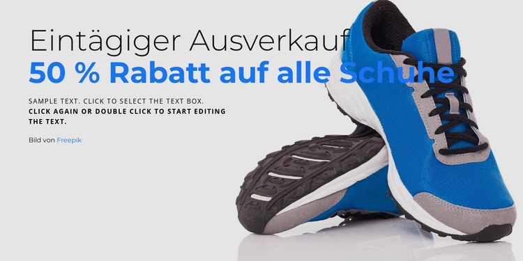 Verkauf von Schuhen CSS-Vorlage