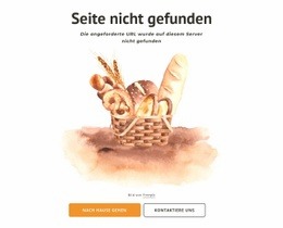 Bäckerei 404 Seite - Drag & Drop-Vorlage Für Eine Seite