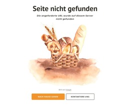 HTML-Site Für Bäckerei 404 Seite