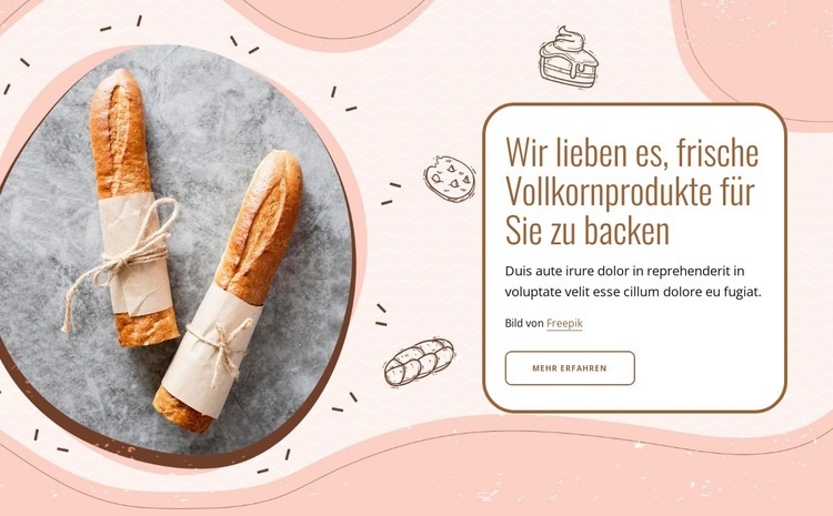 Täglich frisch gebacken Website design