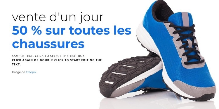 Vente de chaussures Créateur de site Web HTML