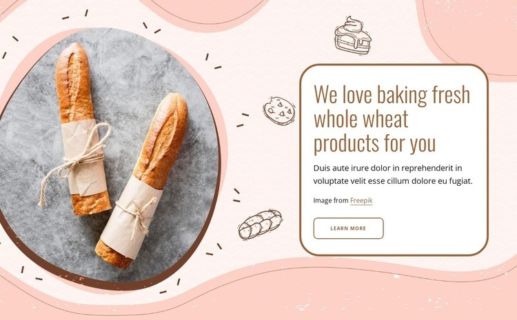 Baked fresh daily Homepage Design