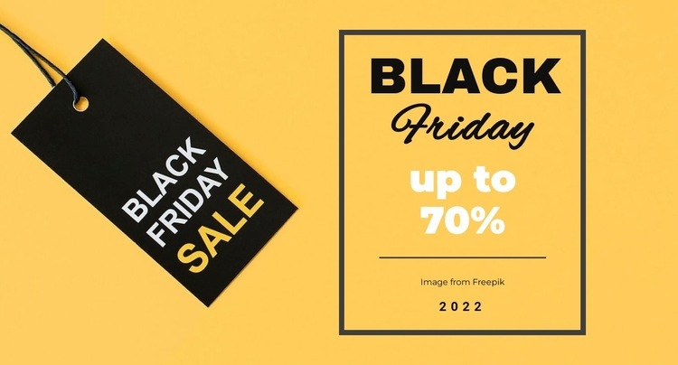 Black friday outlet Homepage Design